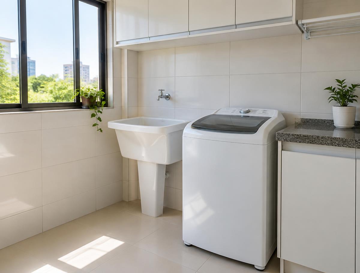 Área de serviço residencial limpa